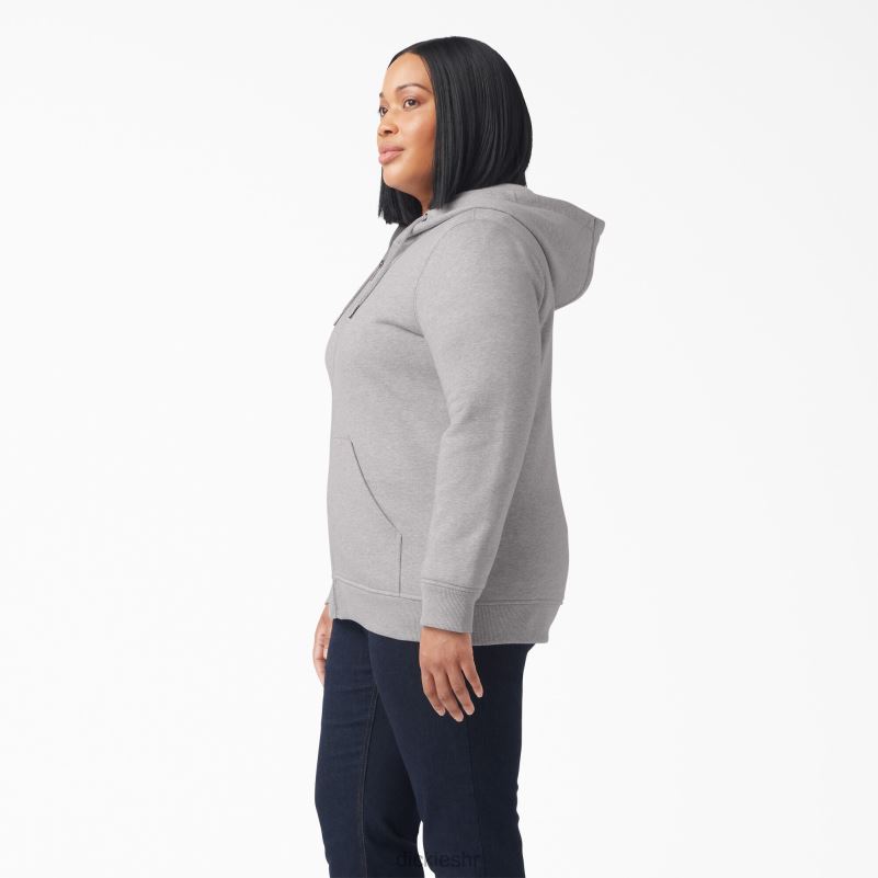plus teška majica s patentnim zatvaračem žene Dickies vrijesak sivi (hg) 6BPL62277 odjeća