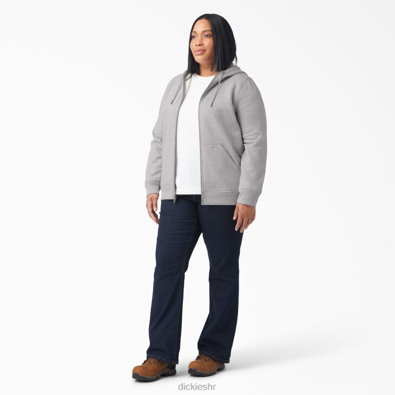 plus teška majica s patentnim zatvaračem žene Dickies vrijesak sivi (hg) 6BPL62277 odjeća