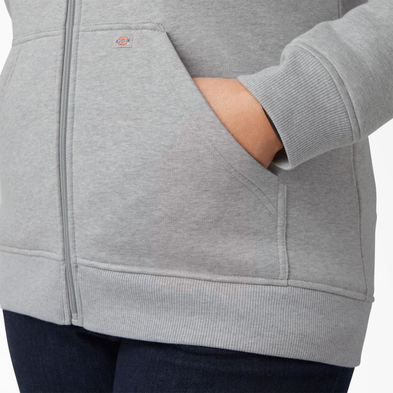 plus teška majica s patentnim zatvaračem žene Dickies vrijesak sivi (hg) 6BPL62277 odjeća