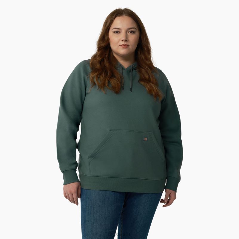 plus teški pulover s rukavima s logotipom žene Dickies Lincoln Green (ln) 6BPL62348 odjeća