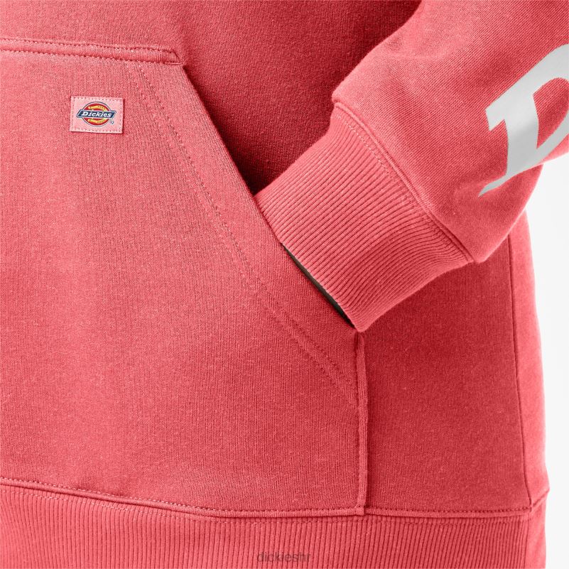 plus teški pulover s rukavima s logotipom žene Dickies čajna ruža (t1r) 6BPL62352 odjeća