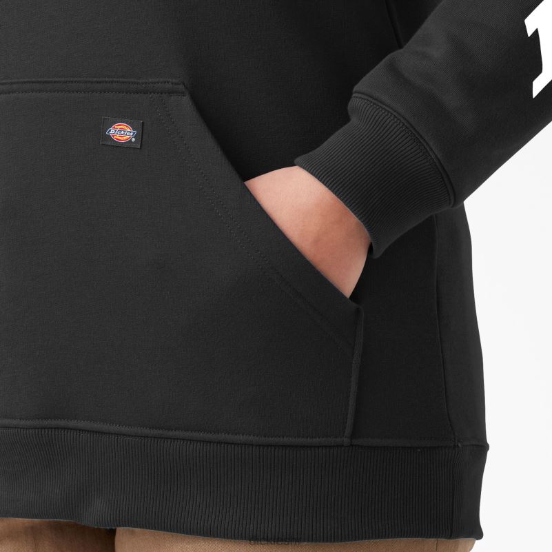 plus teški pulover s rukavima s logotipom žene Dickies crna (kbk) 6BPL62346 odjeća