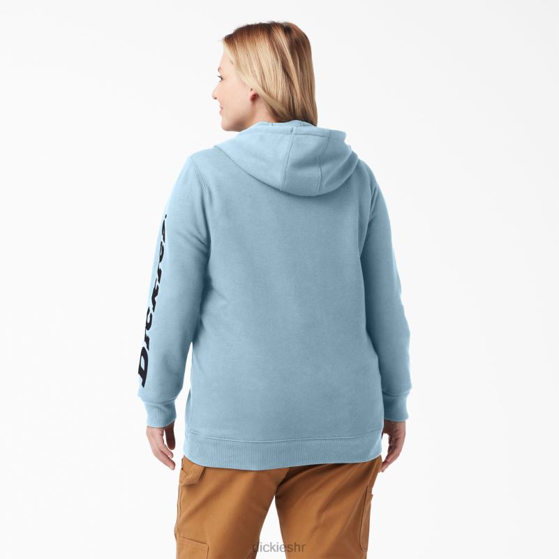 plus teški pulover s rukavima s logotipom žene Dickies čisto plava (eu) 6BPL62343 odjeća