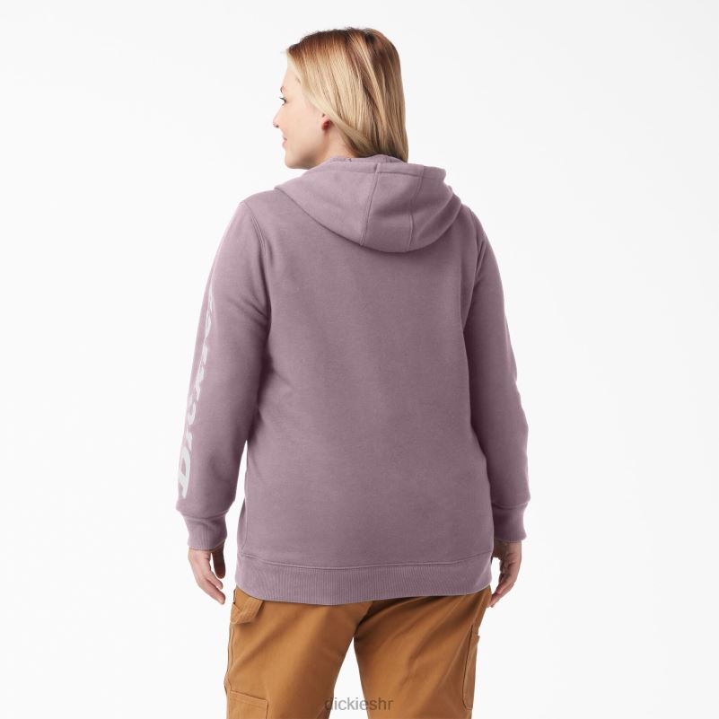 plus teški pulover s rukavima s logotipom žene Dickies jorgovan (lc) 6BPL62347 odjeća