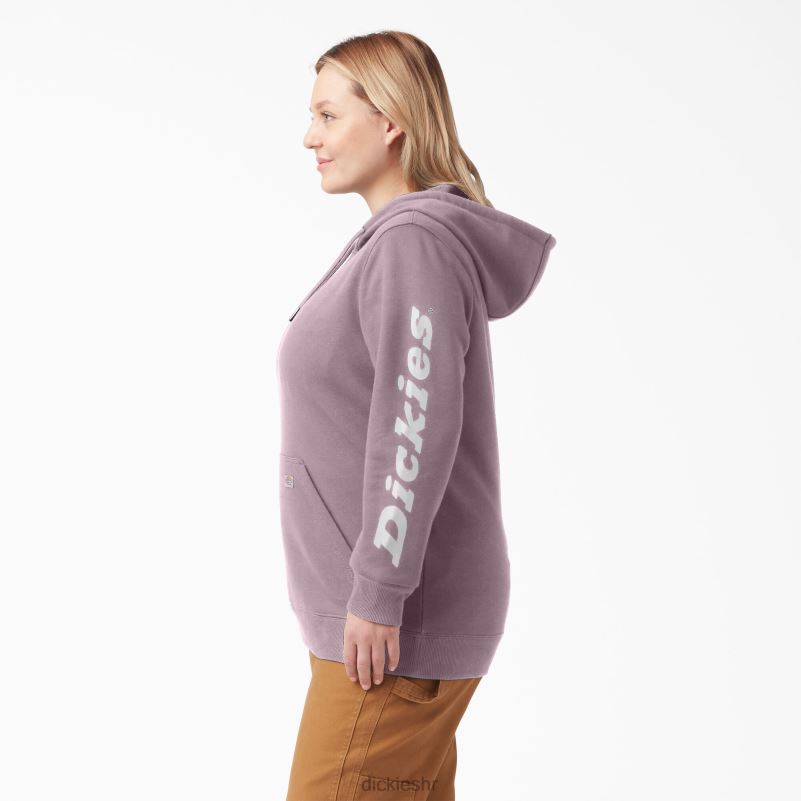 plus teški pulover s rukavima s logotipom žene Dickies jorgovan (lc) 6BPL62347 odjeća
