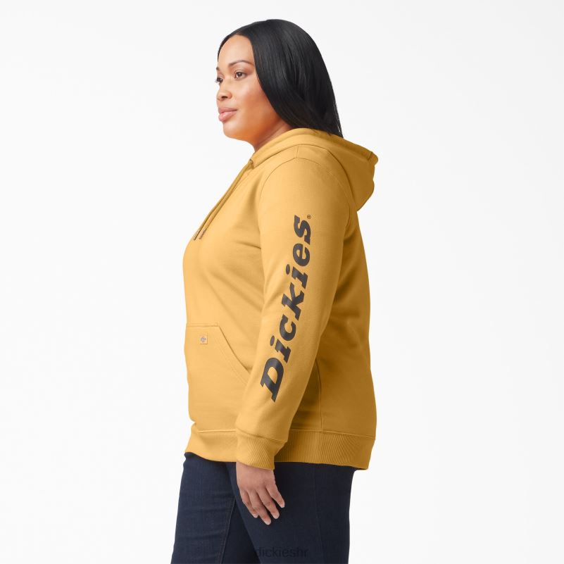 plus teški pulover s rukavima s logotipom žene Dickies narančasti sjaj (og3) 6BPL62350 odjeća