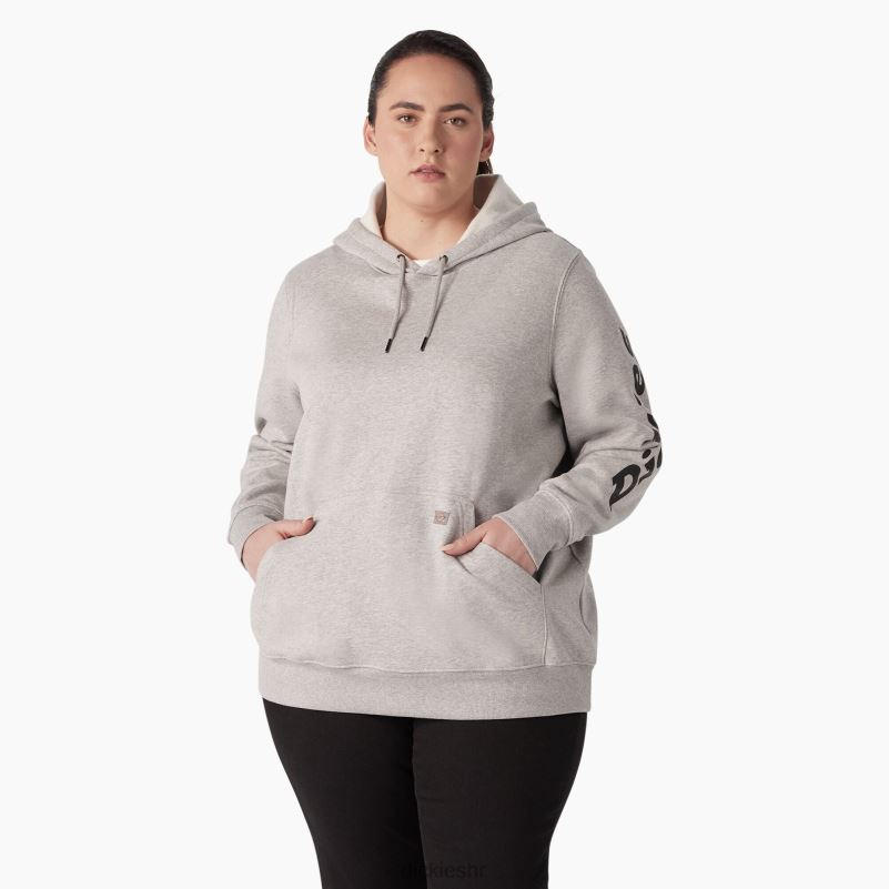 plus teški pulover s rukavima s logotipom žene Dickies vrijesak sivi (hg) 6BPL62345 odjeća