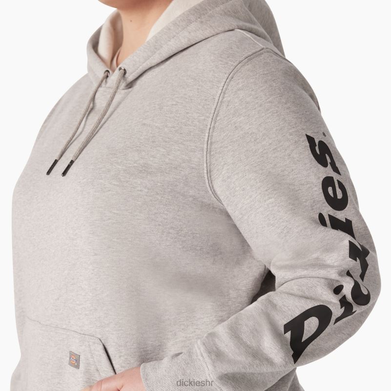 plus teški pulover s rukavima s logotipom žene Dickies vrijesak sivi (hg) 6BPL62345 odjeća