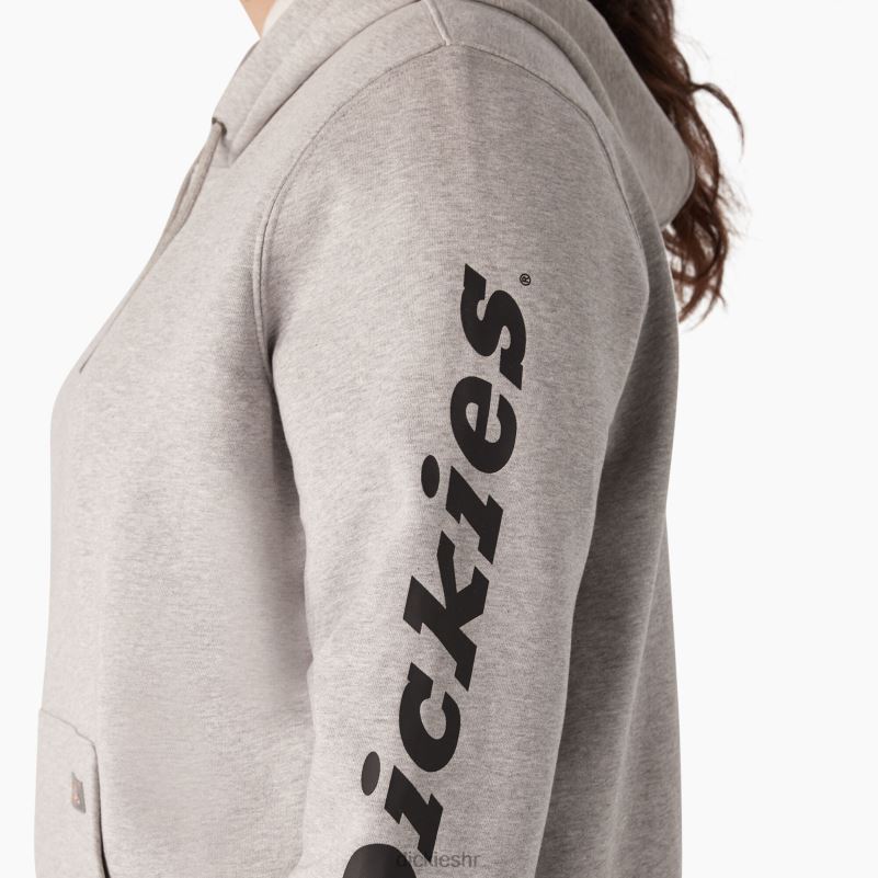 plus teški pulover s rukavima s logotipom žene Dickies vrijesak sivi (hg) 6BPL62345 odjeća