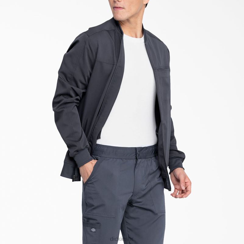 Balance zip prednja jakna za ribanje muškarci Dickies kositar siva (klupa) 6BPL61303 odjeća