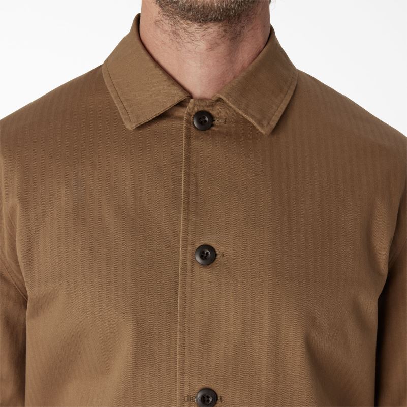 Jakna u obliku riblje kosti iz 1922 muškarci Dickies isprano drvo smeđe (rtb) 6BPL61189 odjeća