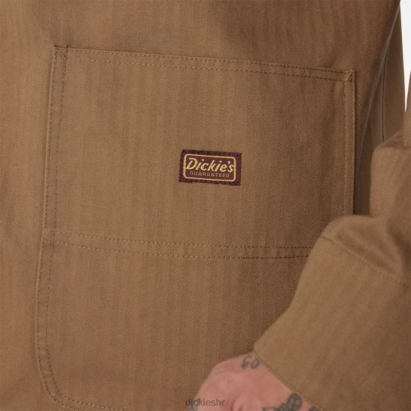 Jakna u obliku riblje kosti iz 1922 muškarci Dickies isprano drvo smeđe (rtb) 6BPL61189 odjeća