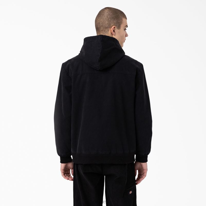 bomber jakna s kapuljačom muškarci Dickies stonewashed black (sbk) 6BPL61163 odjeća