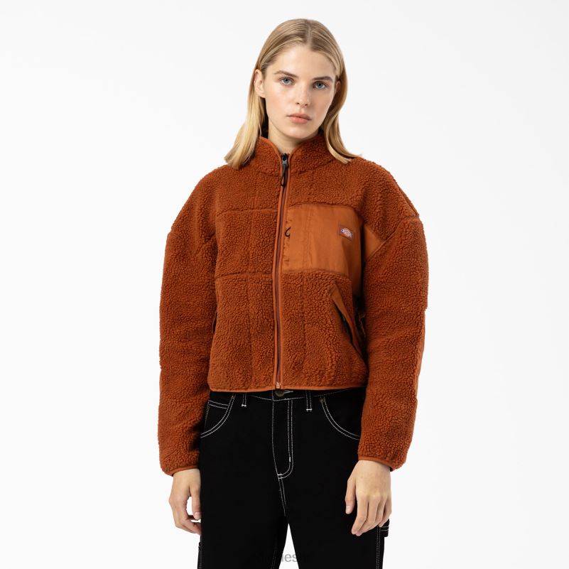 crvena chute flis jakna žene Dickies medenjak smeđi (tj.) 6BPL62315 odjeća