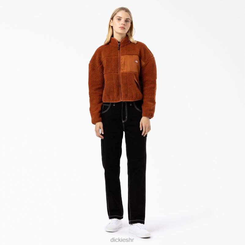 crvena chute flis jakna žene Dickies medenjak smeđi (tj.) 6BPL62315 odjeća