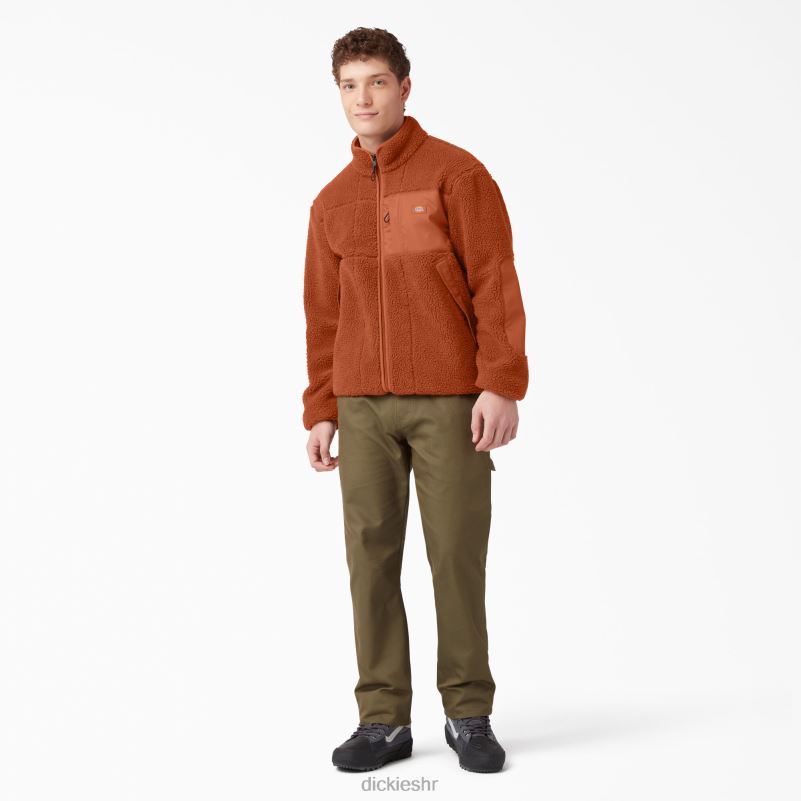 crvena chute flis jakna muškarci Dickies medenjak smeđi (tj.) 6BPL61082 odjeća