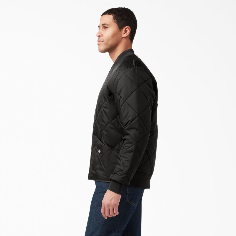 dijamantna prošivena jakna muškarci Dickies crna (bk) 6BPL61018 odjeća