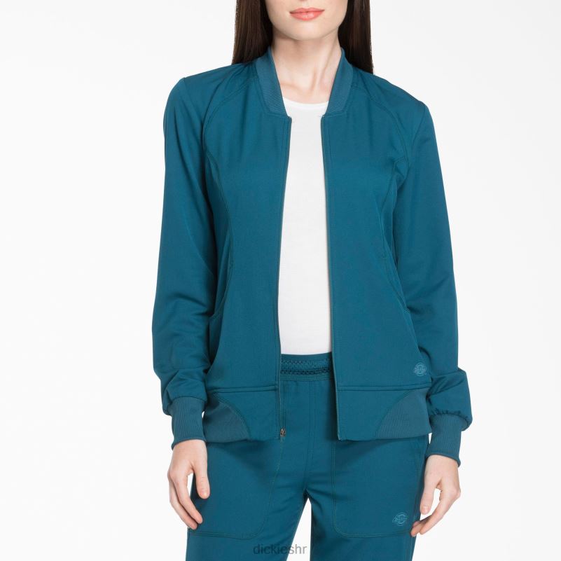 dynamix prednja jakna za čišćenje s patentnim zatvaračem žene Dickies karipsko plava (crb) 6BPL62628 odjeća