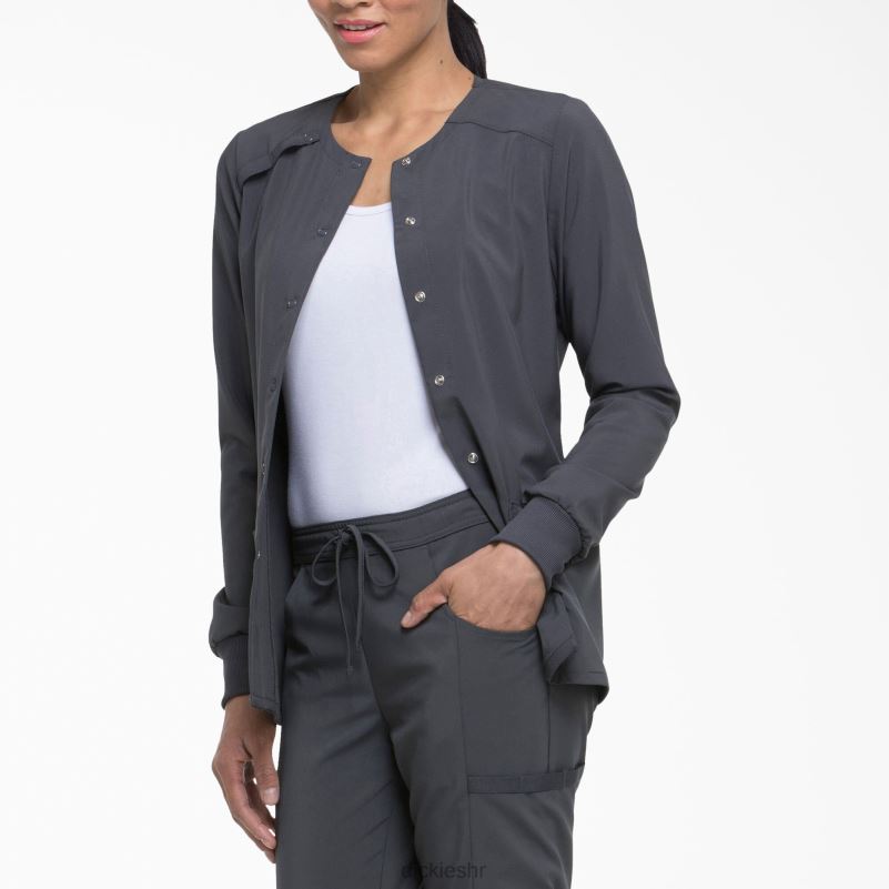 eds Essentials snap prednja jakna za čišćenje žene Dickies kositar siva (klupa) 6BPL62583 odjeća