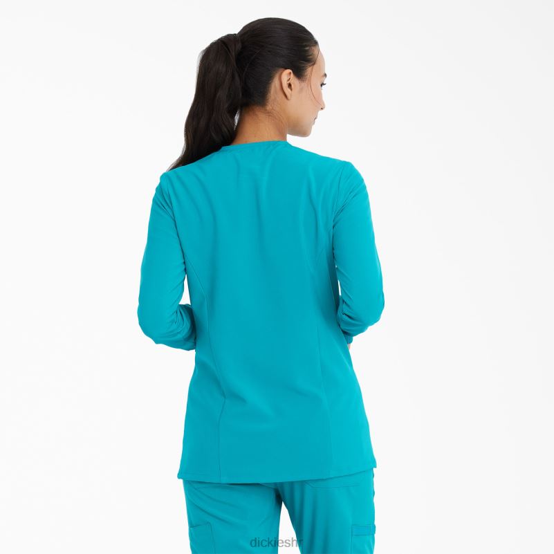 eds Essentials snap prednja jakna za čišćenje žene Dickies teal plava (tlb) 6BPL62585 odjeća