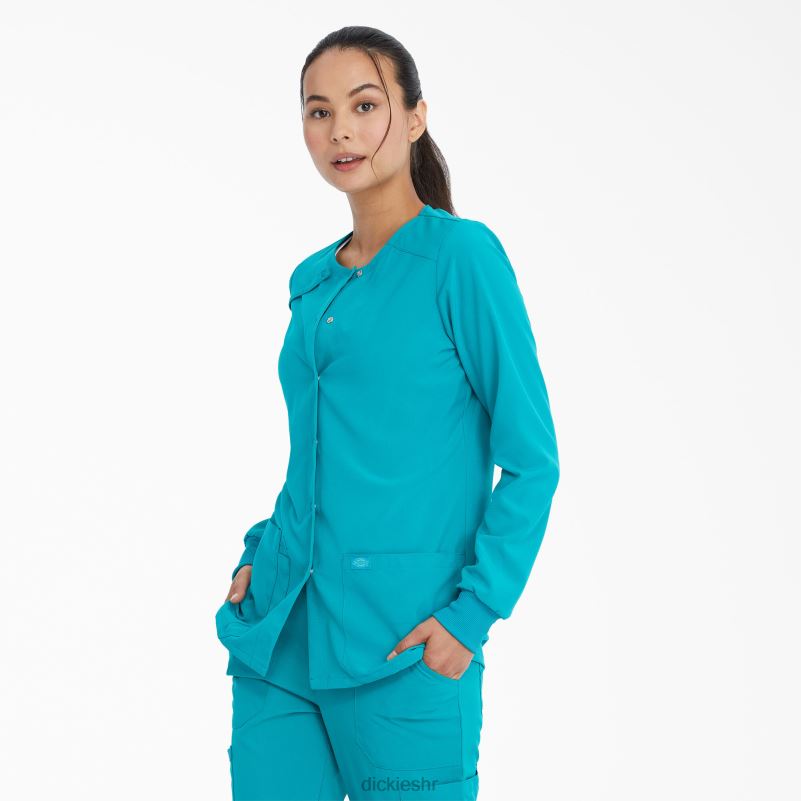 eds Essentials snap prednja jakna za čišćenje žene Dickies teal plava (tlb) 6BPL62585 odjeća