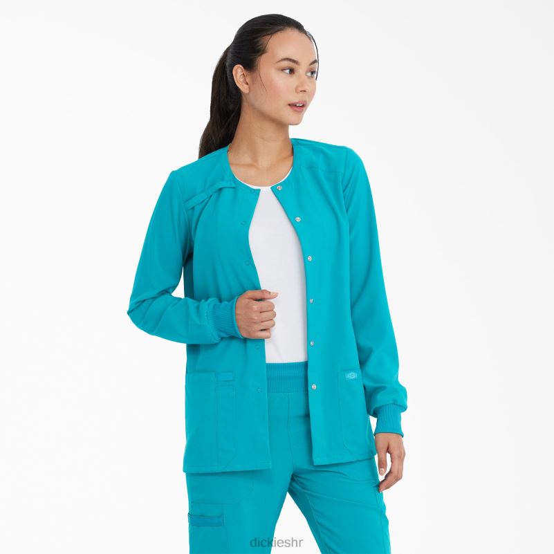 eds Essentials snap prednja jakna za čišćenje žene Dickies teal plava (tlb) 6BPL62585 odjeća