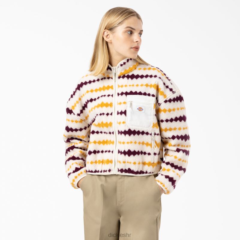 falkville flis jakna žene Dickies ekru/grožđe (egd) 6BPL62360 odjeća