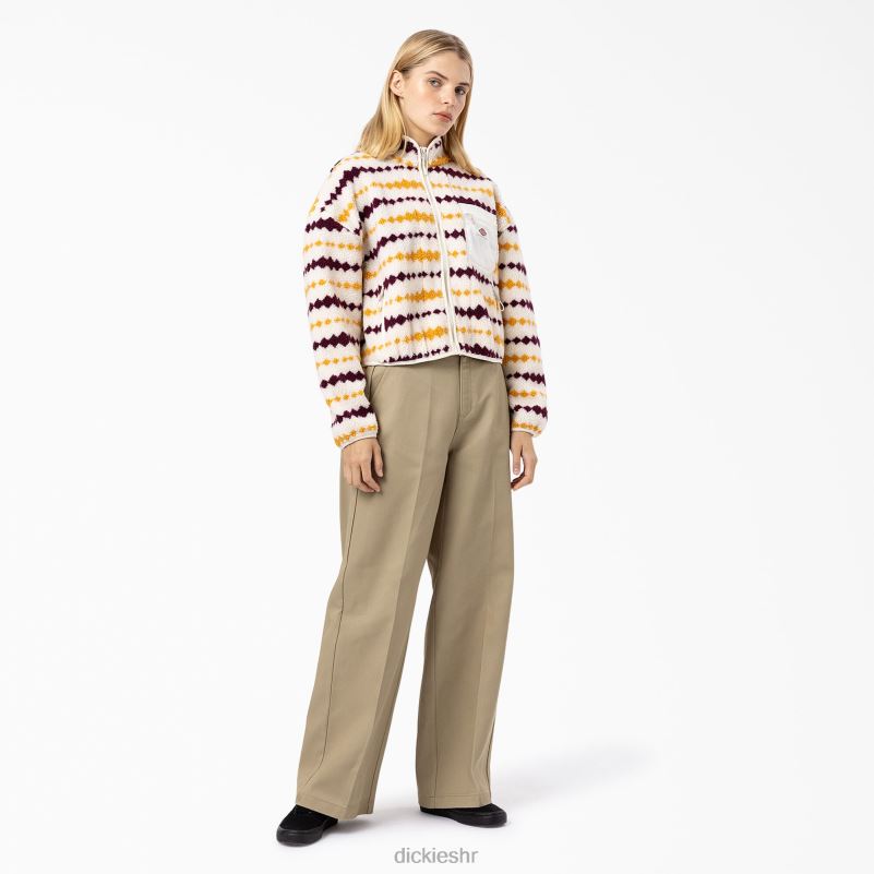 falkville flis jakna žene Dickies ekru/grožđe (egd) 6BPL62360 odjeća