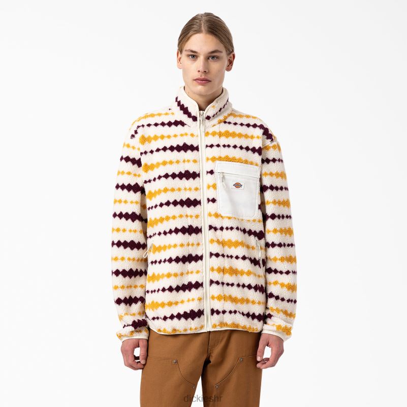 falkville flis jakna muškarci Dickies ekru/grožđe (egd) 6BPL61165 odjeća