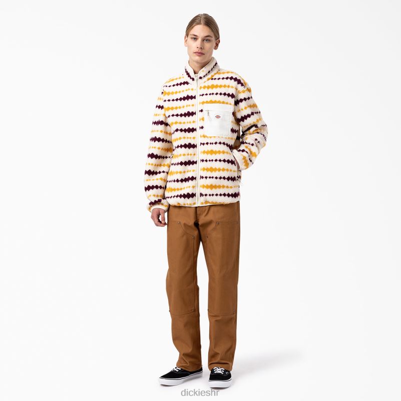 falkville flis jakna muškarci Dickies ekru/grožđe (egd) 6BPL61165 odjeća