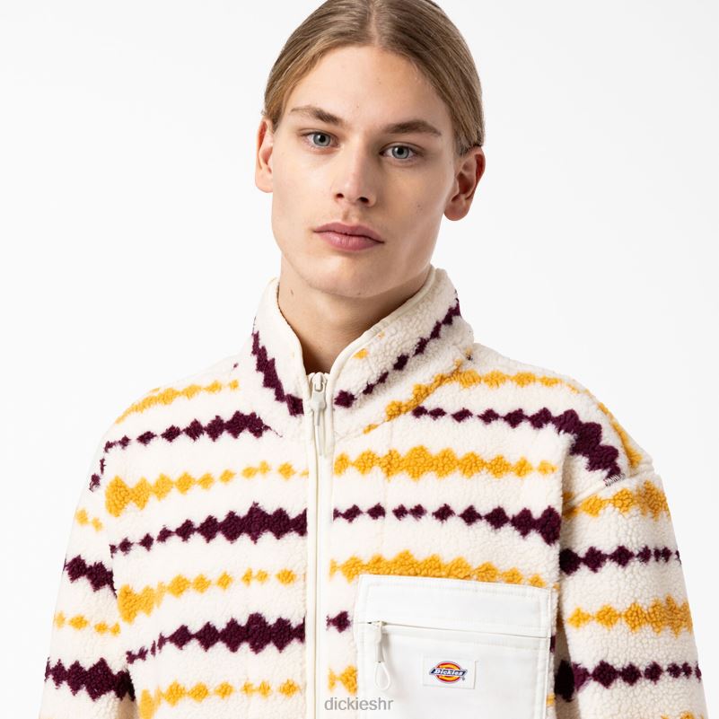 falkville flis jakna muškarci Dickies ekru/grožđe (egd) 6BPL61165 odjeća
