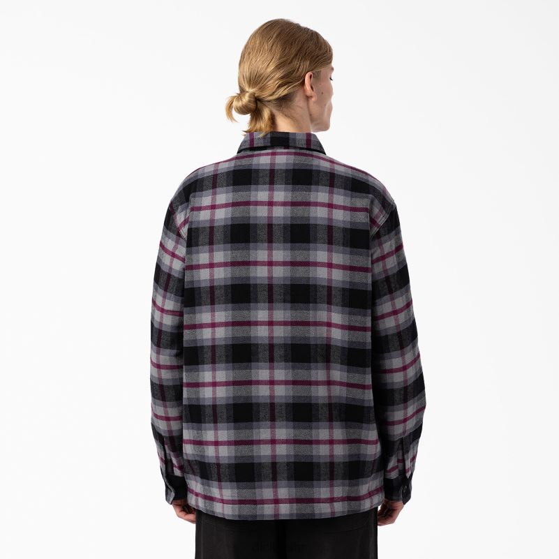flanel prošivena podstavljena jakna muškarci Dickies crno vino sivo karirano (apw) 6BPL61113 odjeća