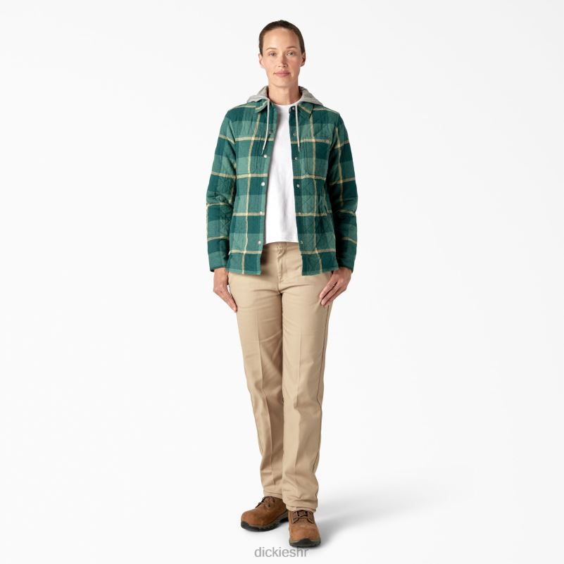flanelska košulja s kapuljačom žene Dickies patka patka u kampu (a2v) 6BPL62274 odjeća