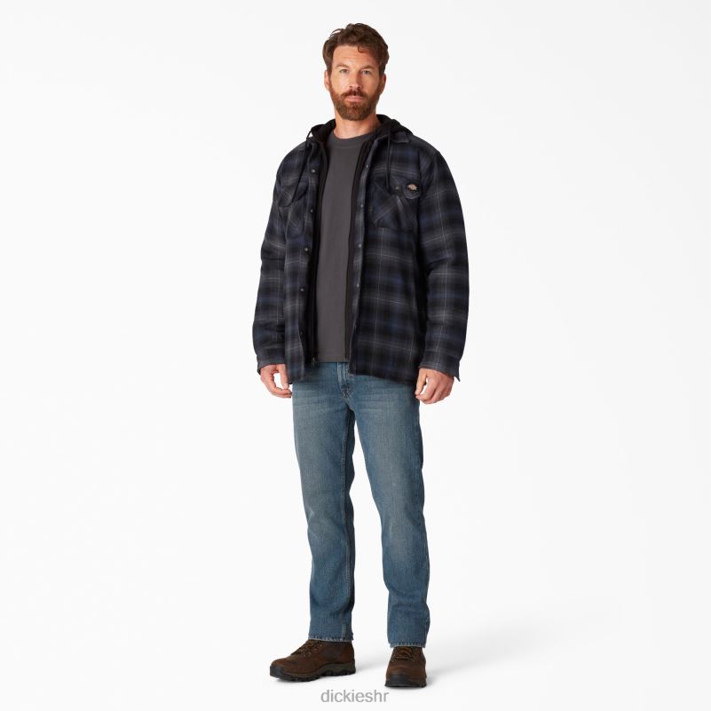 flanelska košulja sa dwr muškarci Dickies crna tinta tamnoplavi ombre karirani (b2p) 6BPL61060 odjeća