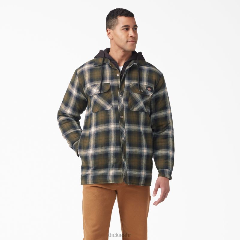 flanelska košulja sa dwr muškarci Dickies tamno maslinasto/crno karirano (a2a) 6BPL61058 odjeća