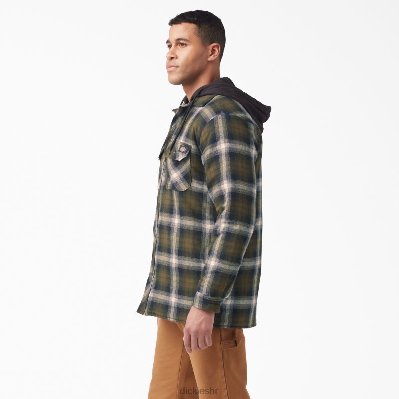 flanelska košulja sa dwr muškarci Dickies tamno maslinasto/crno karirano (a2a) 6BPL61058 odjeća