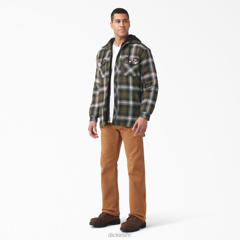 flanelska košulja sa dwr muškarci Dickies tamno maslinasto/crno karirano (a2a) 6BPL61058 odjeća