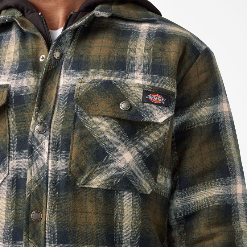 flanelska košulja sa dwr muškarci Dickies tamno maslinasto/crno karirano (a2a) 6BPL61058 odjeća