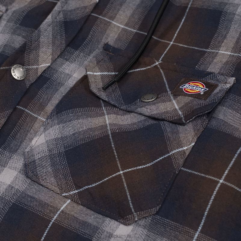 flanelska košulja sa dwr muškarci Dickies tamnoplavi/čokoladno smeđi karirani (b1y) 6BPL61059 odjeća