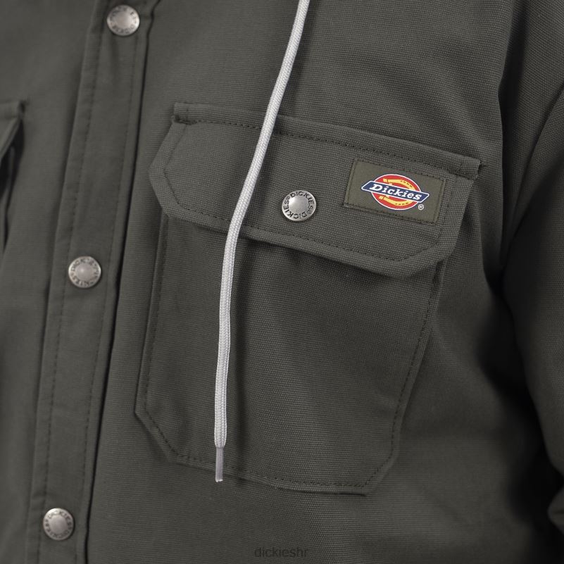 ikona opuštenog kroja prošivena košulja jakna s kapuljačom muškarci Dickies maslinasto zelena (og) 6BPL61054 odjeća
