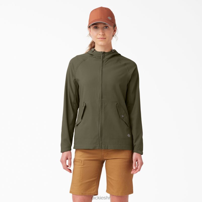 izvedba jakna s kapuljačom žene Dickies vojno zelena (ml) 6BPL62381 odjeća