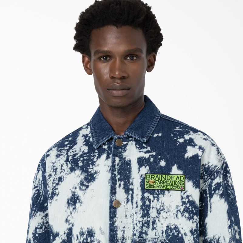 mozak mrtav izbijeljeni traper jakna muškarci Dickies izbijeljena indigo plava (bnb) 6BPL61158 odjeća