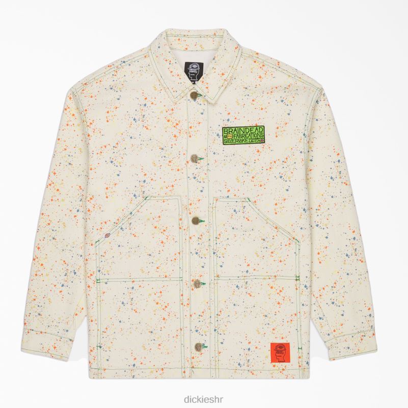mozak mrtav prskanje boje platnena jakna muškarci Dickies bijelo (wh) 6BPL61073 odjeća