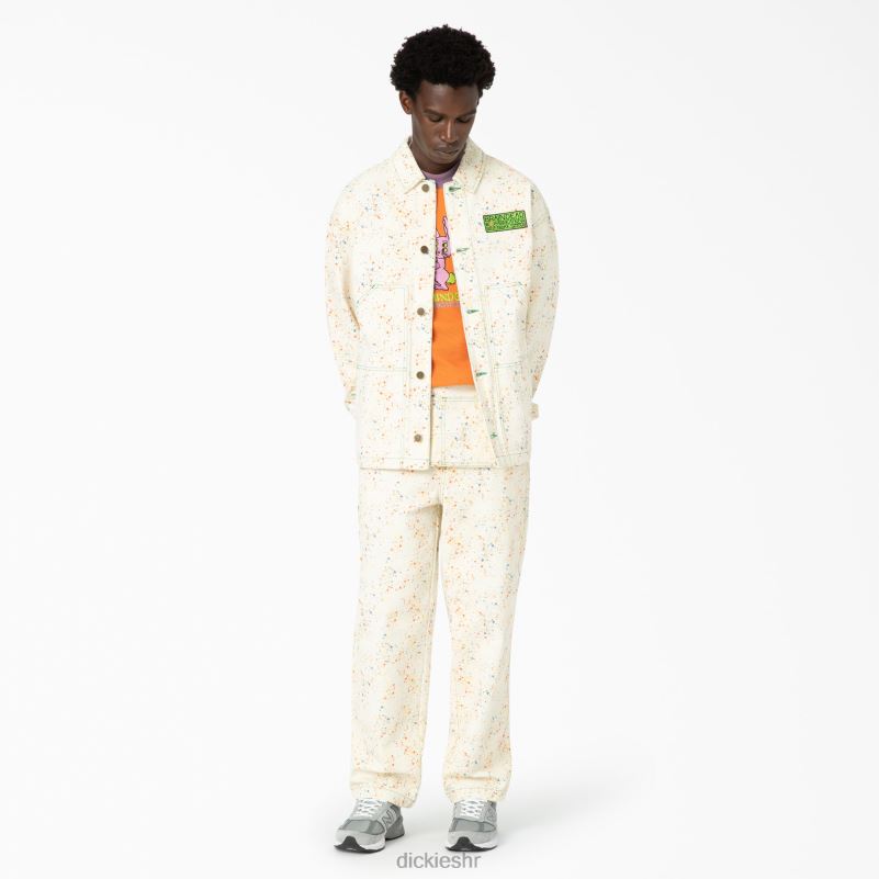 mozak mrtav prskanje boje platnena jakna muškarci Dickies bijelo (wh) 6BPL61073 odjeća