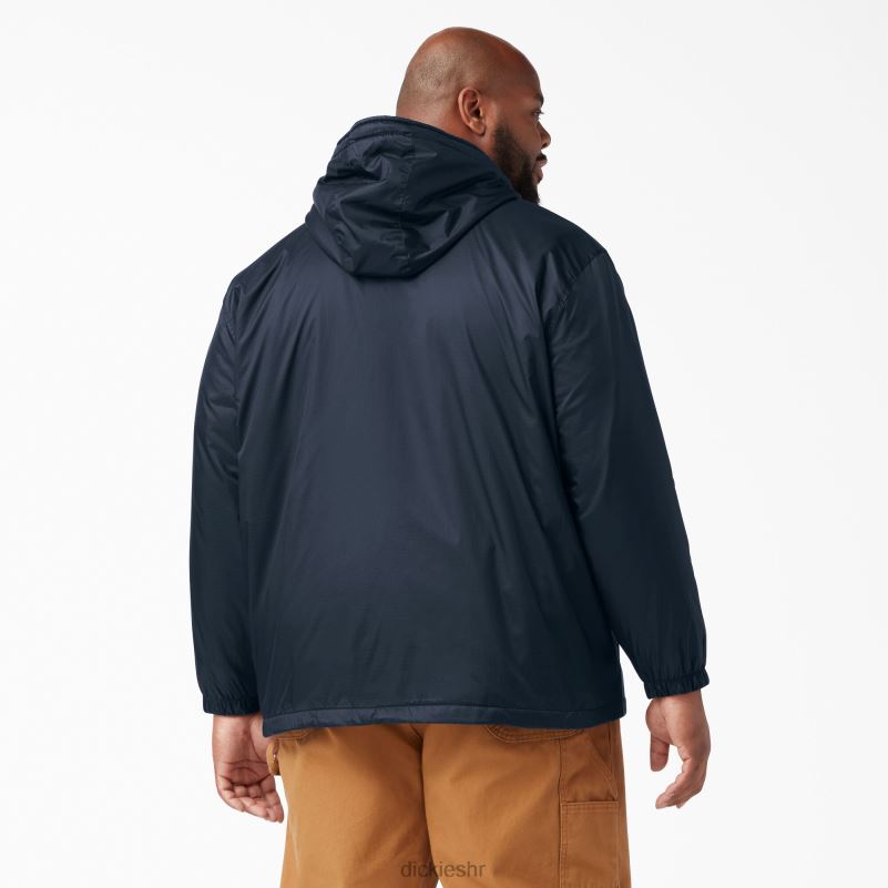 najlonska jakna s kapuljačom podstavljena od flisa muškarci Dickies tamnoplava (dn) 6BPL61047 odjeća