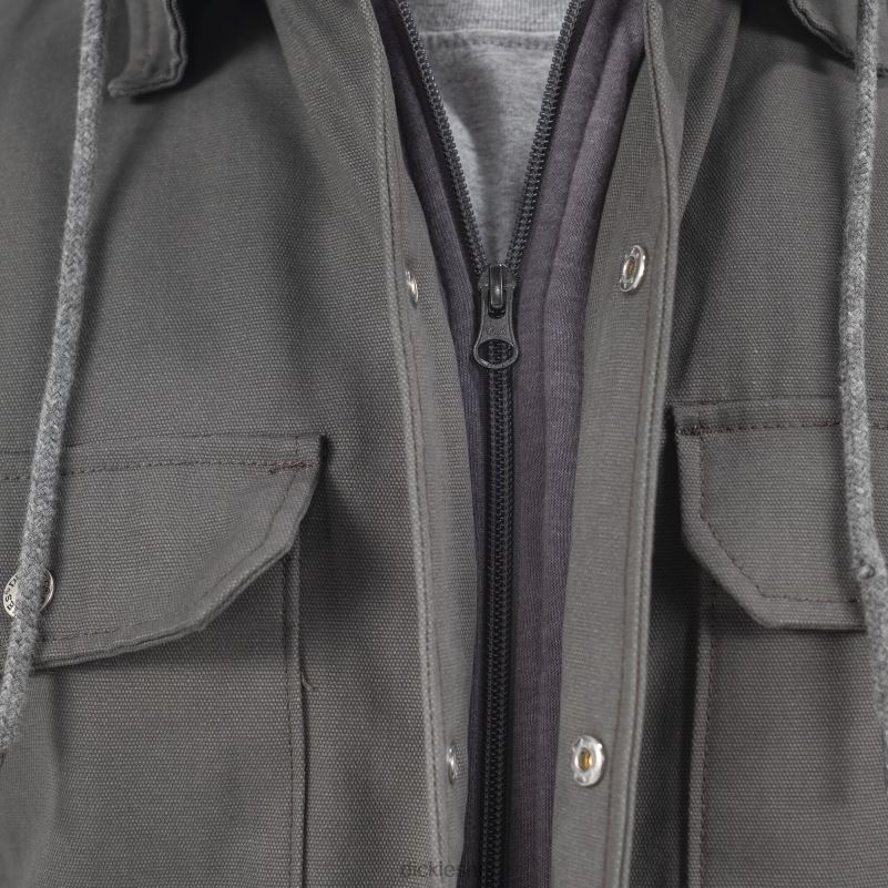 patka platnena jakna s kapuljačom muškarci Dickies škriljasto siva (sl) 6BPL61003 odjeća