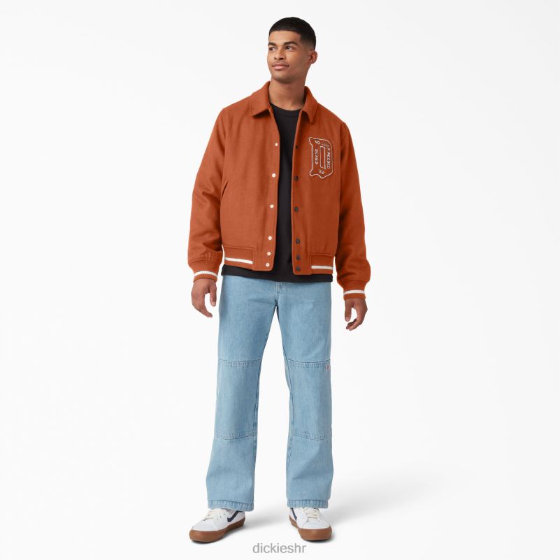 sveučilišna jakna muškarci Dickies medenjak smeđi (tj.) 6BPL61086 odjeća