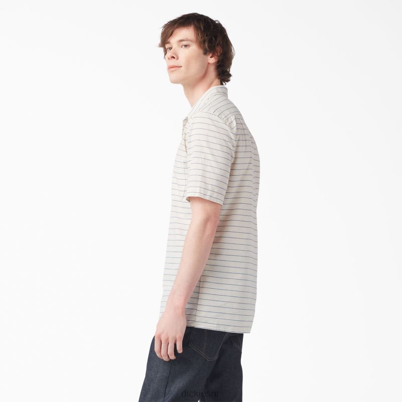 Prugasta košulja kratkih rukava iz 1922 muškarci Dickies isprani plavi chambray (rblc) 6BPL6943 odjeća