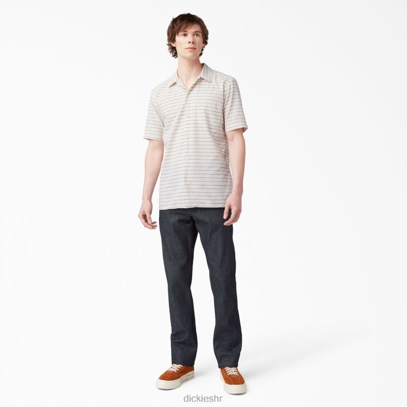 Prugasta košulja kratkih rukava iz 1922 muškarci Dickies isprani plavi chambray (rblc) 6BPL6943 odjeća