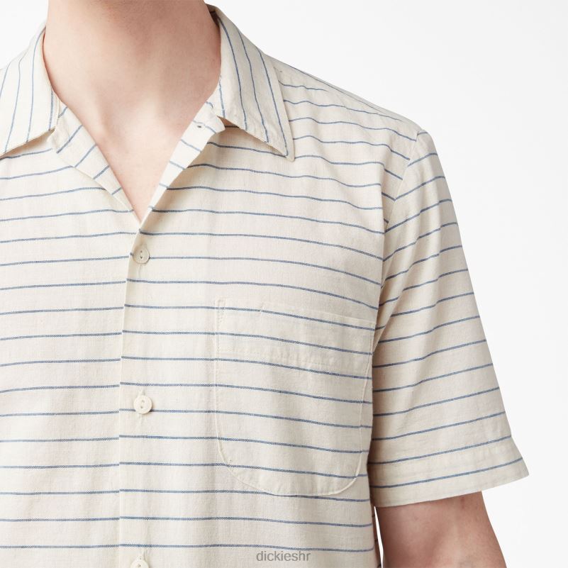 Prugasta košulja kratkih rukava iz 1922 muškarci Dickies isprani plavi chambray (rblc) 6BPL6943 odjeća
